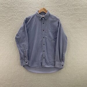 Vintage J Crew Shirt Mens M Blue Corduroy Oarsman Pinwale Outdoor 90s Preppy